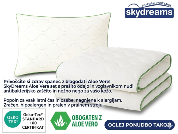 2D skydreams aloe vera komplekt zavivka vuzglavnitca 1s