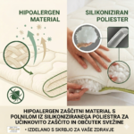 Hipoalergenna materia 1 silikoniziran poliester 12s