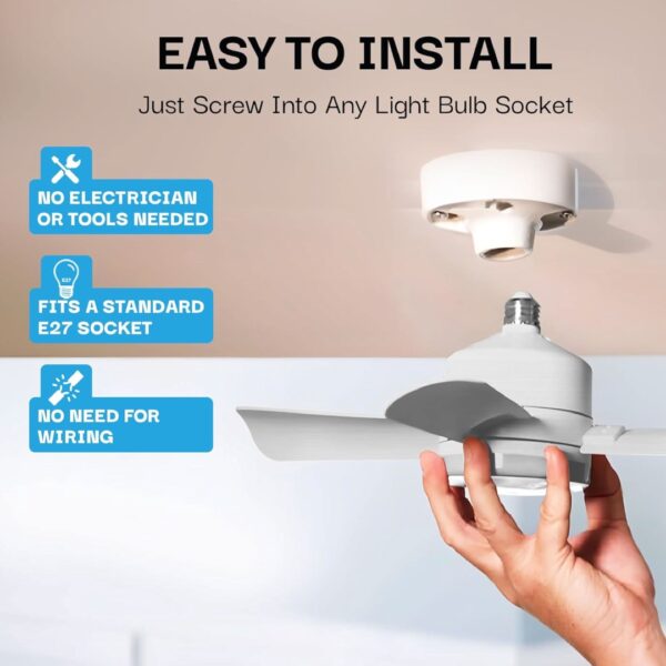 8563 Socket Fan WHT cool