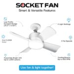 8563 Socket Fan WHT cool